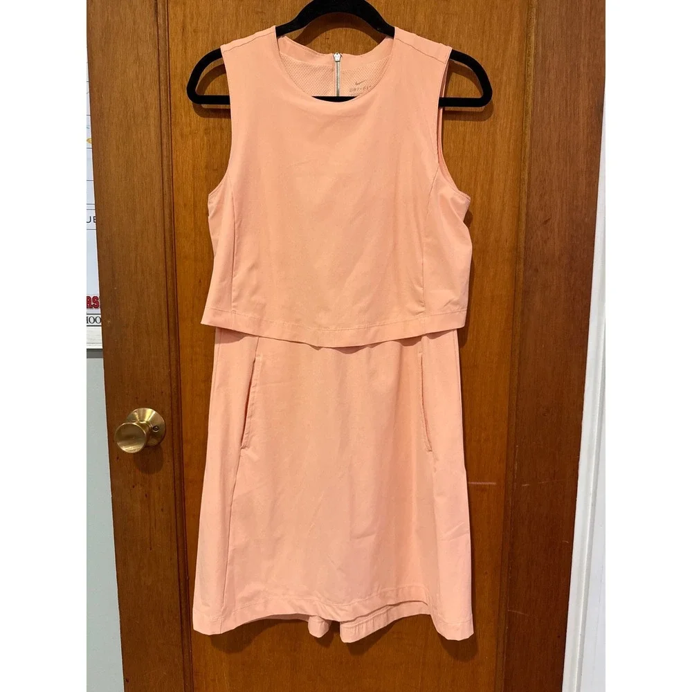 Nike Dryfit dress tennis golf ace flex Peach Small Sunset Haze C19806-885 EUC‎